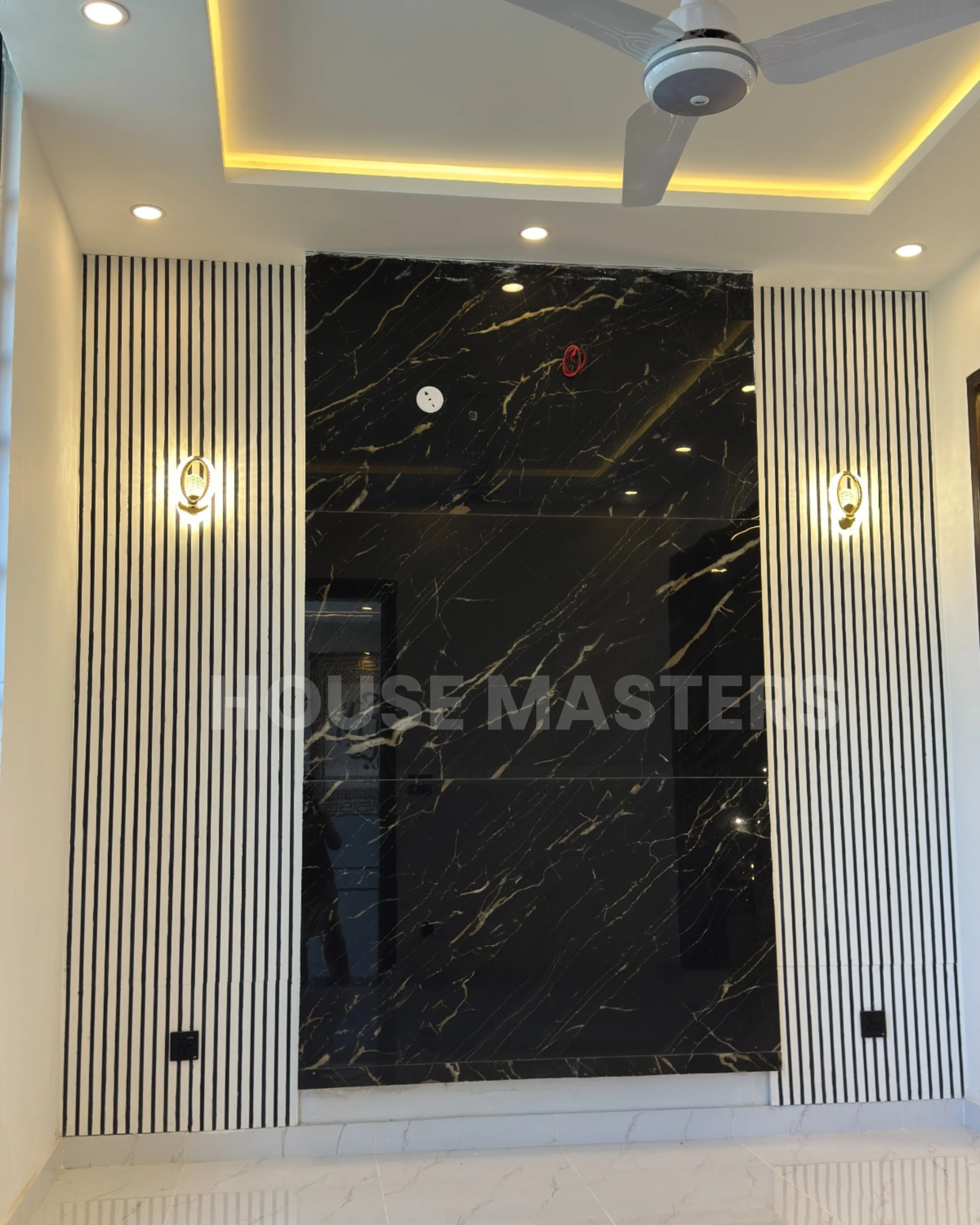 Luxurious and spacious living area with modern architecture in a 5 Marla home