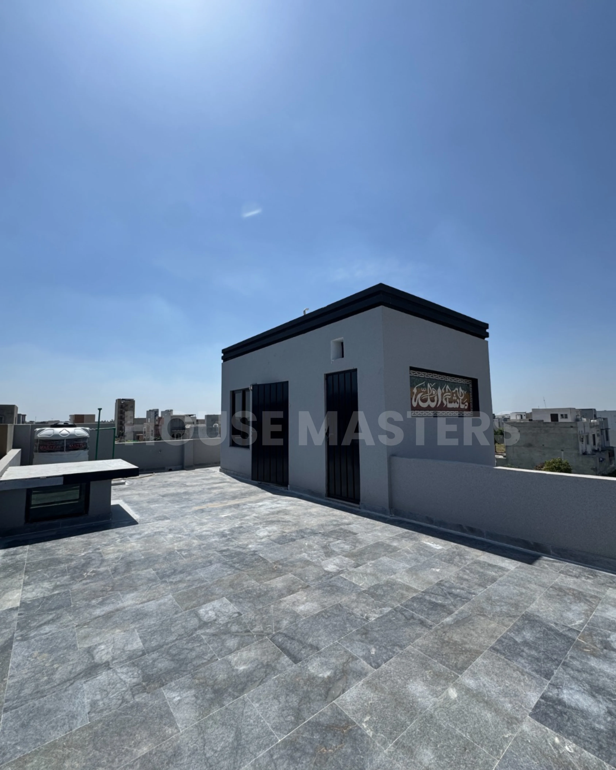 Spacious rooftop terrace with beautiful views in a 5 Marla home in Bahria Orchard
