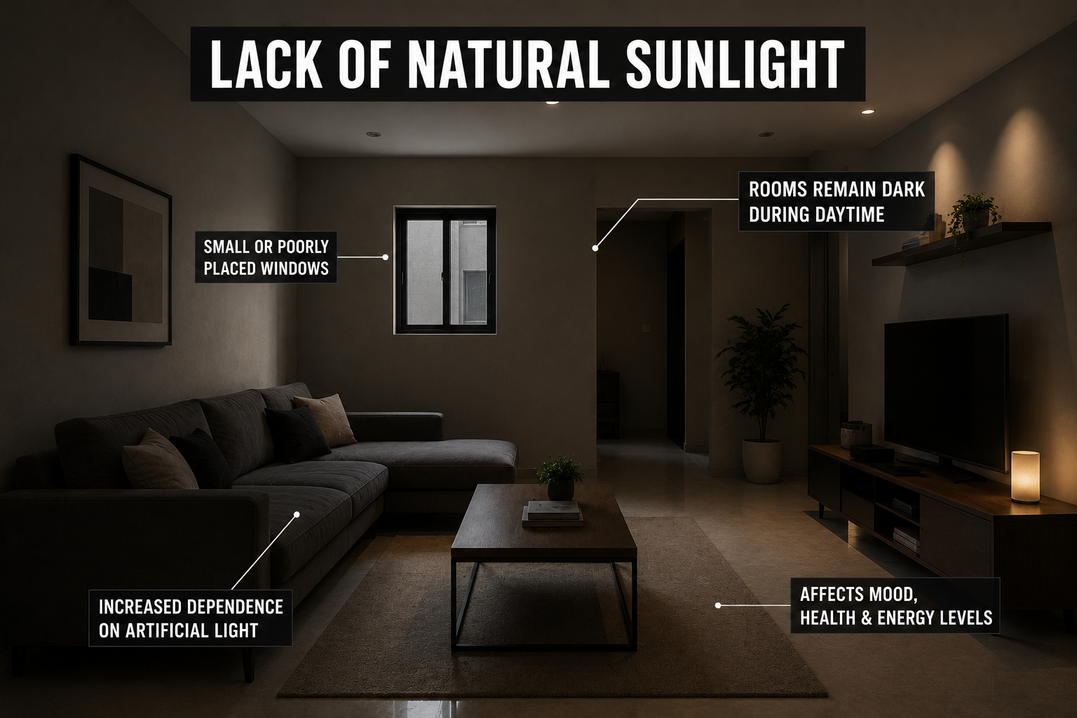 Lack of Natural Sunlight in pakistan house master The HMPD