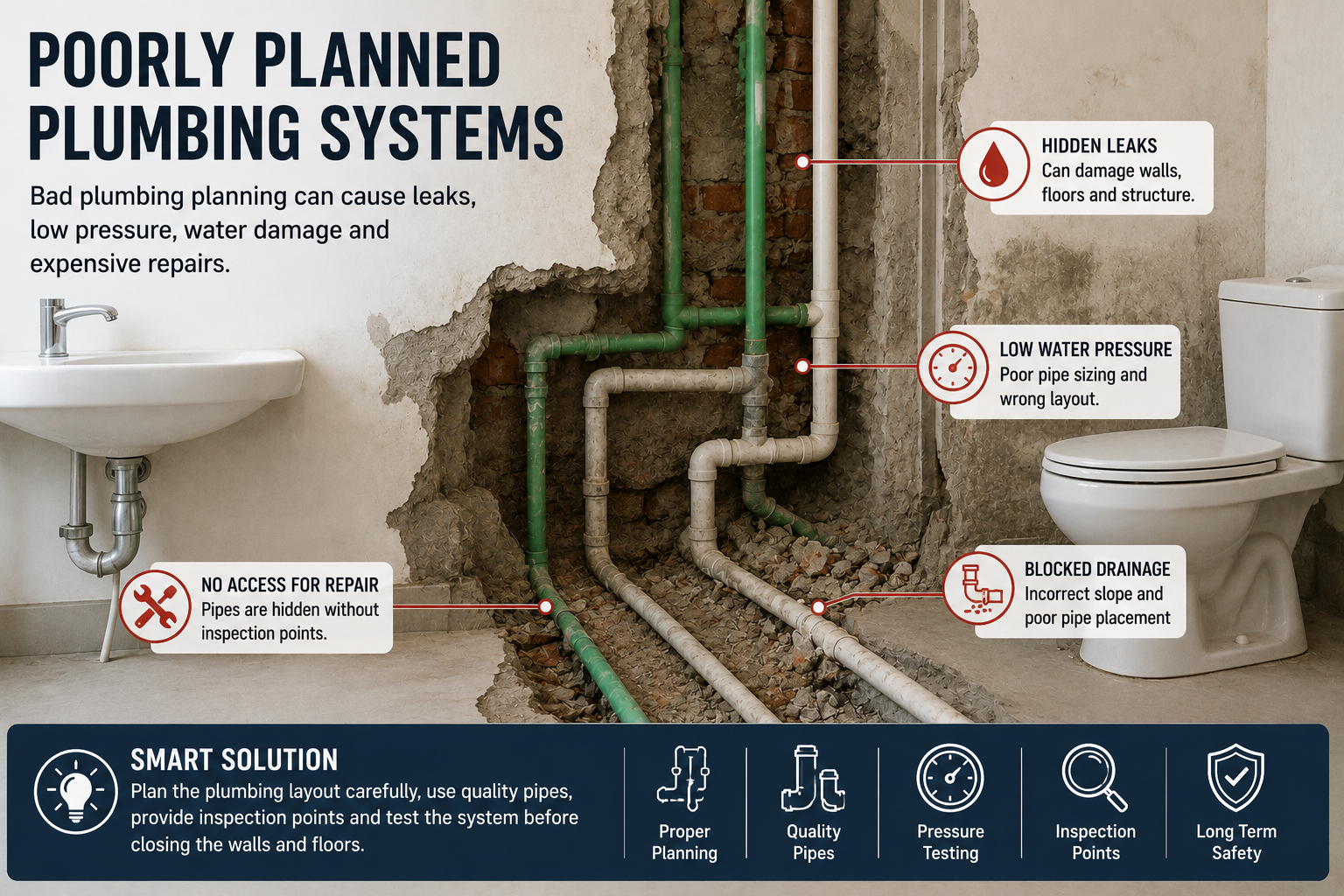 Poorly Planned Plumbing Systems