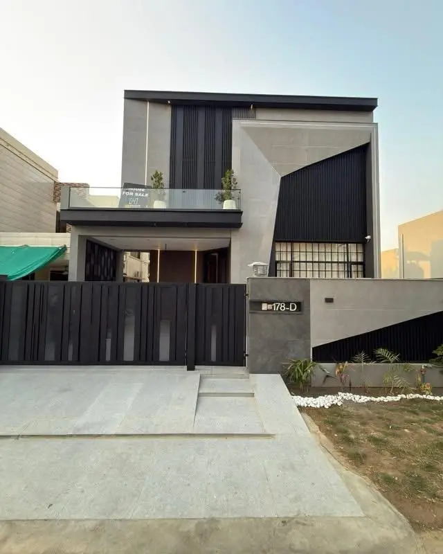 5 Marla Corner House For Sale DHA Rahber F Block front elevation
