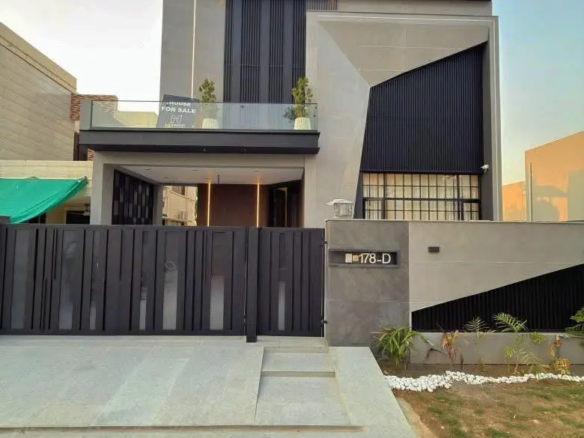 5 Marla Corner House For Sale DHA Rahber F Block front elevation
