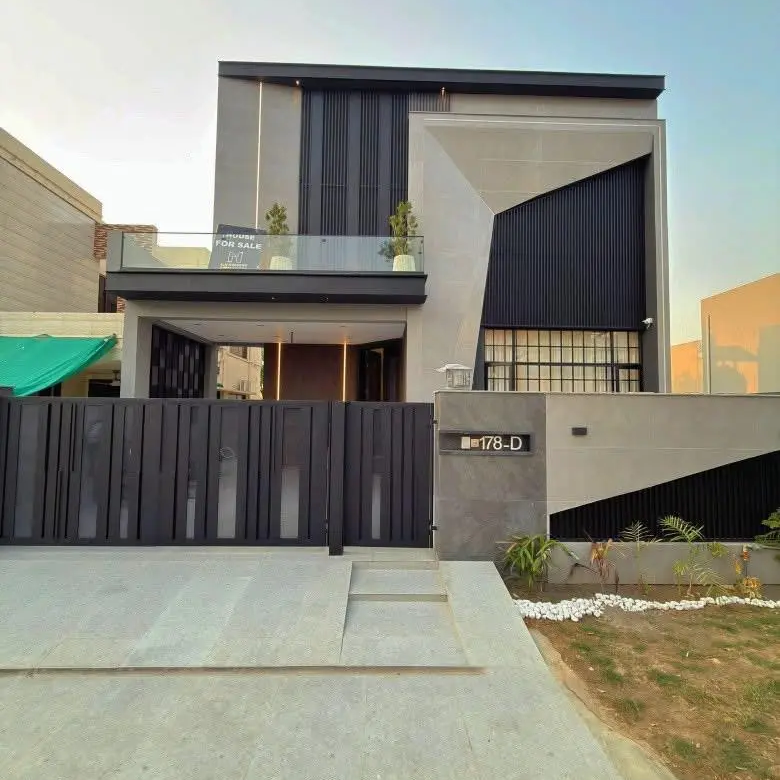 5 Marla Corner House For Sale DHA Rahber F Block front elevation