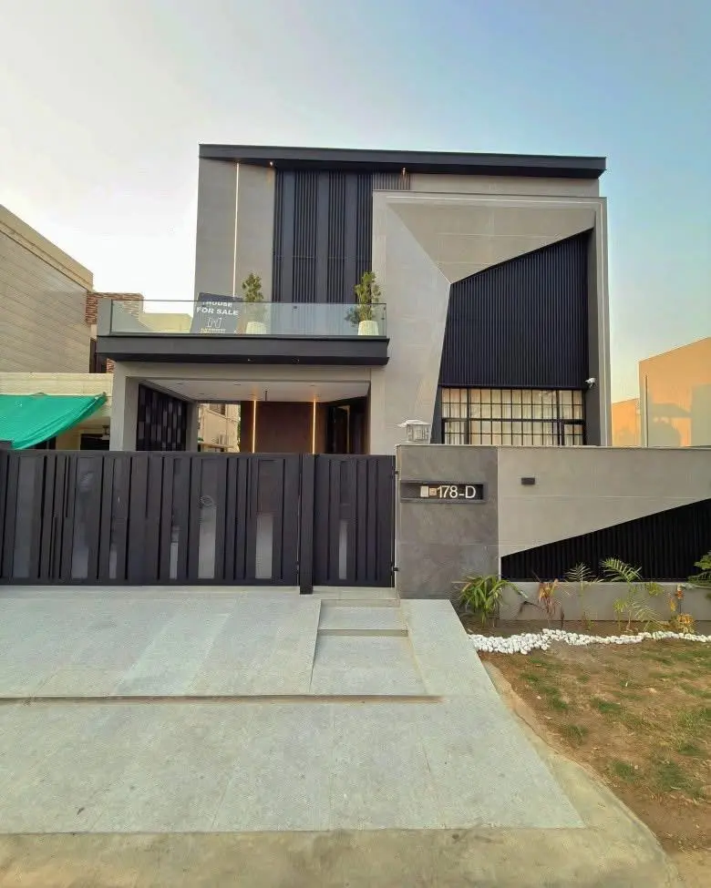 5 Marla Corner House For Sale DHA Rahber F Block front elevation