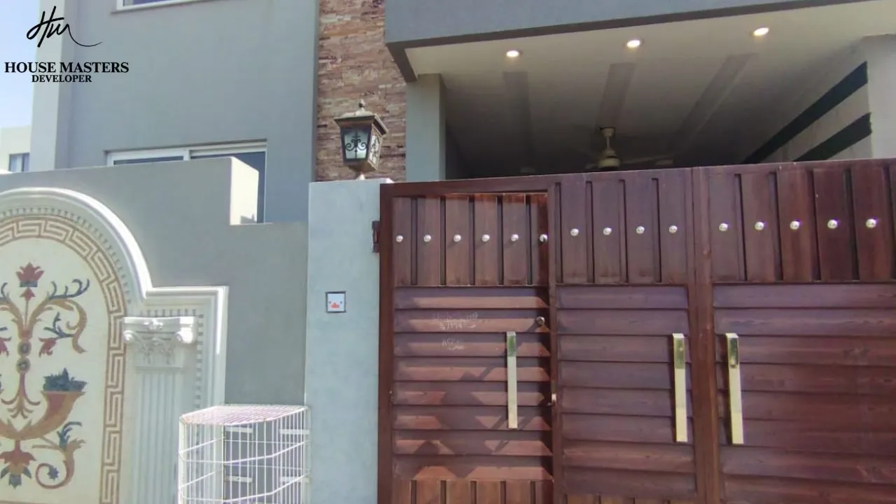 5 marla house lake city lahore main gate Main gate and modern exterior front of 5 Marla house for sale in Lake City Lahore M8.