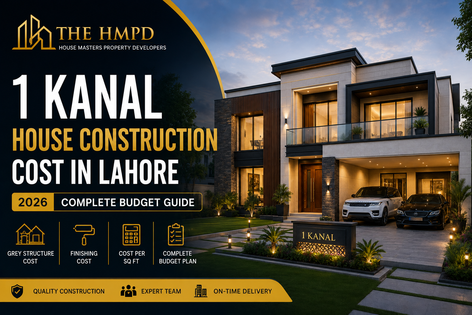 1 Kanal House Construction Cost in Lahore 2026 – Complete Budget Guide