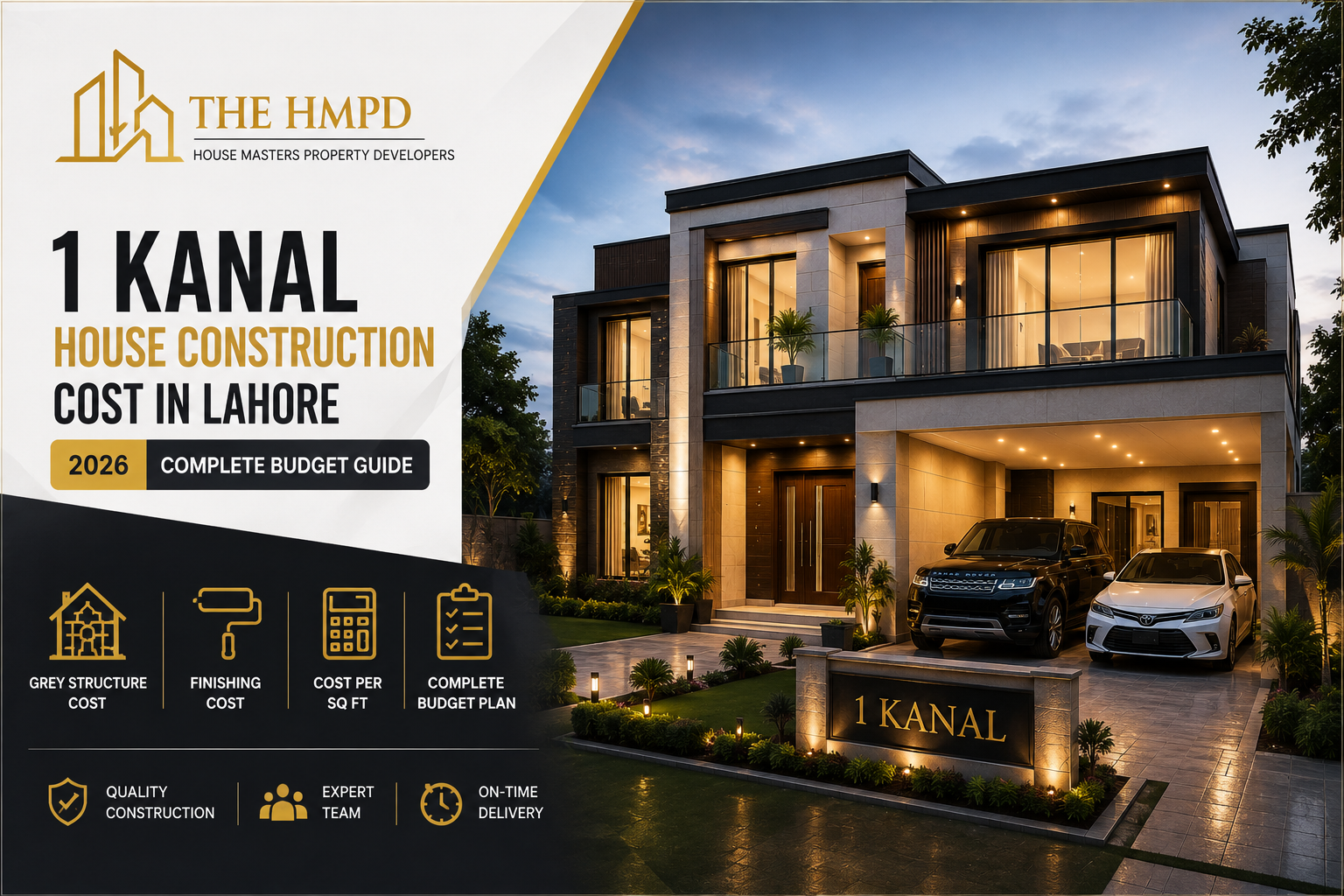1 Kanal House Construction Cost in Lahore 2026 – Complete Budget Guide