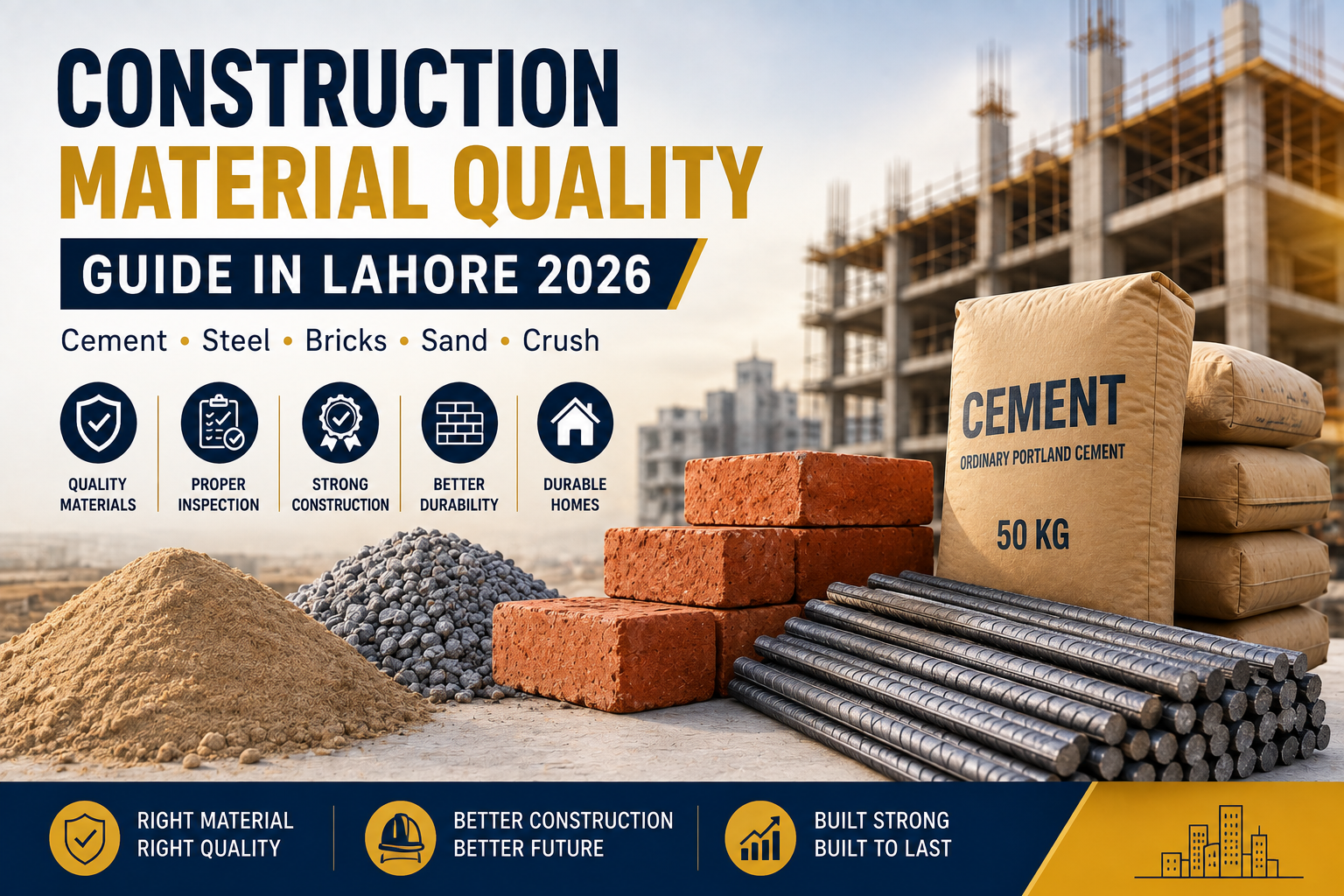 Construction Material in Lahore 2026 Quality Guide THE HMPD