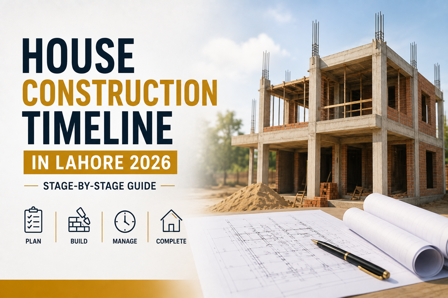 House Construction Timeline in Lahore the hmpd lahore