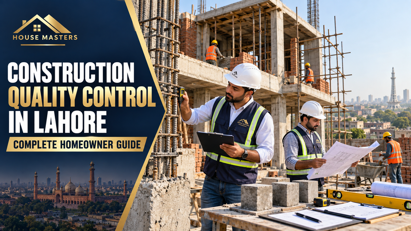 Construction quality control inspection in Lahore by House Masters
